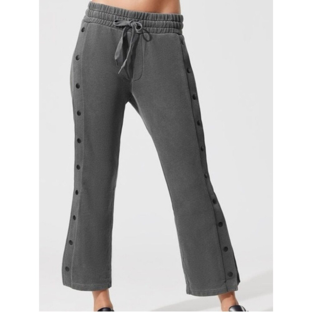 NSF Snap Snap Pants Olive Green Elastic Waist Utility Joggers XS